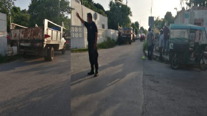 Camión con placas de Chiapas se vuela un alto y choca a un mototaxista en Motul