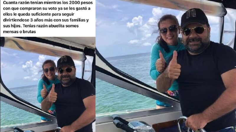 Alcalde Motuleño le vale la pandemia y festeja su reelección en su yate particular, denuncian