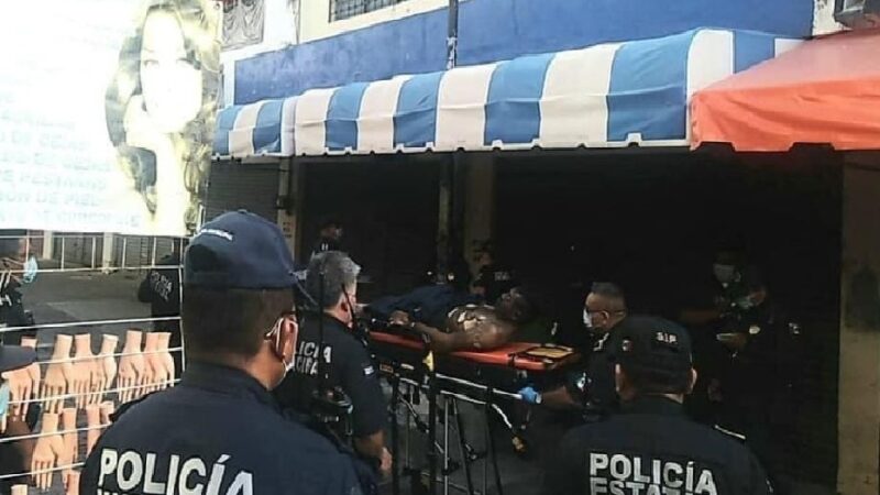 Piromaníaco se prendio fuego en el centro de Mérida porque su ex pareja ya tiene a otro