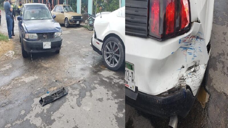 Ebrio choca su Tsurito contra un Ford Mustang en Valladolid.