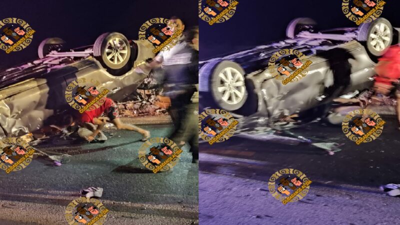 Termina su domingo de playa accidentados en la vía Telchac Pueblo – Motul.