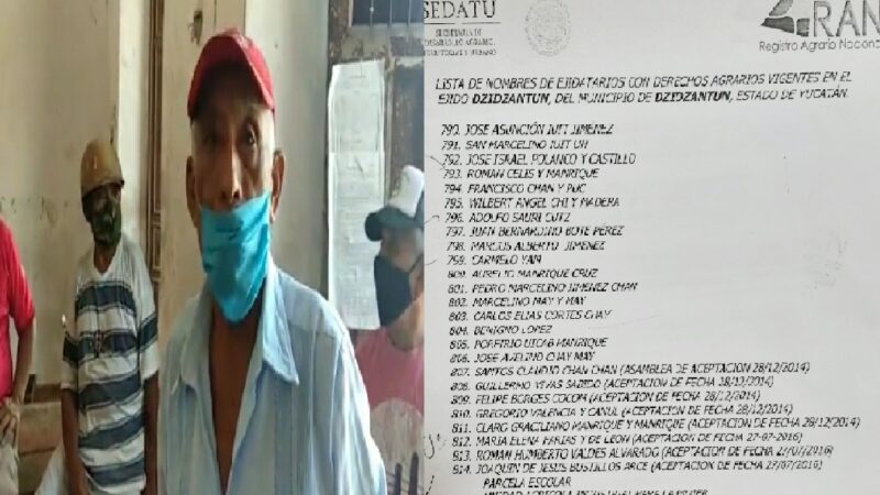 El Trino orquesta fraude para ganar el comisariado ejidal, denuncian ejidatarios de Dzidzantún.