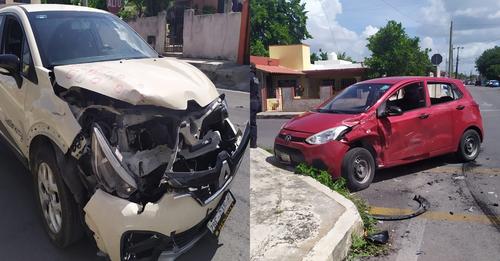 Una mujer lesionada tras encontronazo entre un Hyundai y un Renault en la Mercedes Barrera.