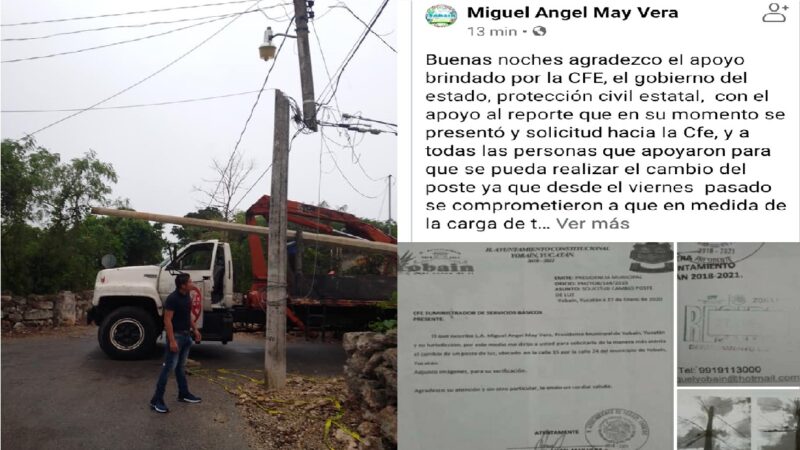 Ángel y Jesús se pelean por un poste de la CFE, alcaldes payasos de Yobaín