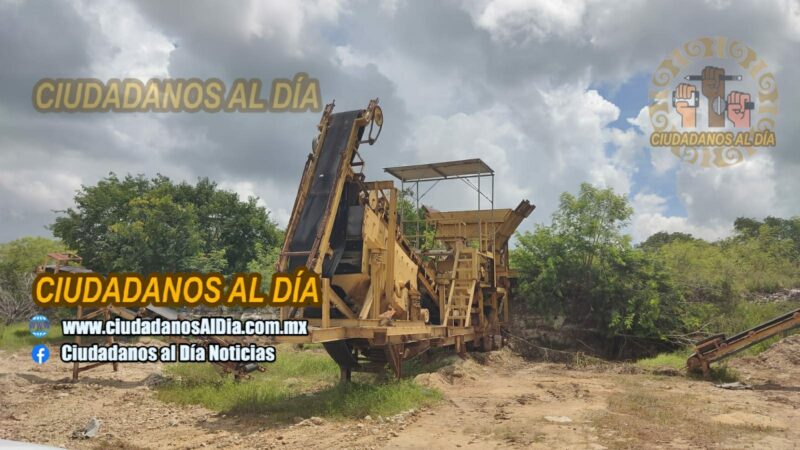 La FGR aseguró maquinaria pesada y explosivos por daños ambientales en Paraíso, Progreso