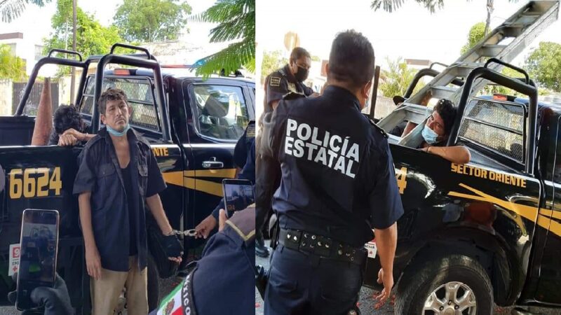 Agentes de la SSP detuvieron a dos ladrones en la colonia Brisas cuando se llevaban su botín.