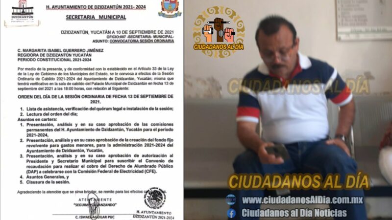 El alcalde de Dzidzantún pretende crear una caja chica para disponer a su antojo dinero de la comuna.
