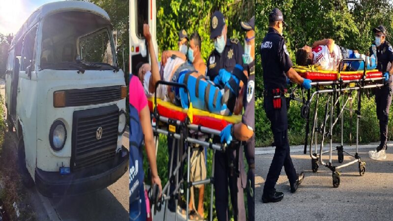 Dos pescadores se lesionan en volcadura en la vía Kinchil-Celestún