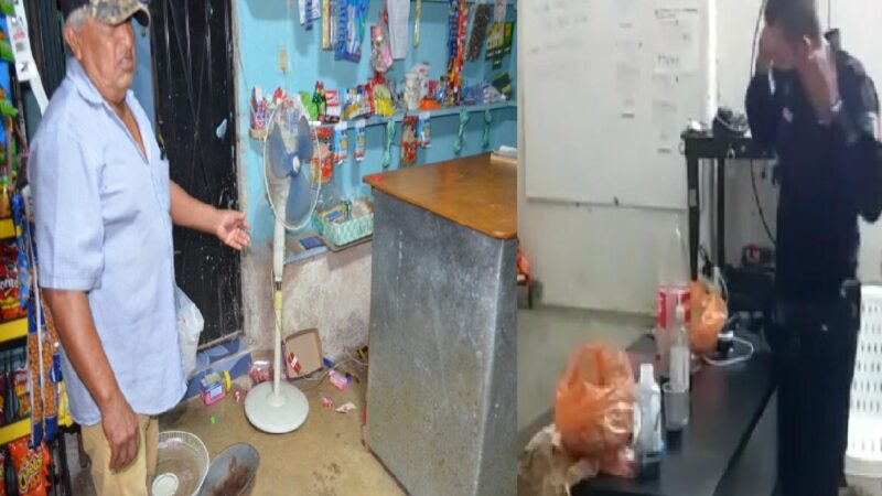 El morro roba a mano armada y la policía de Seyé no lo detuvo por que estaban cenando.