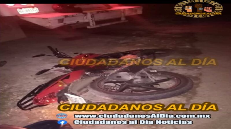 Motociclistas chocan contra una pipa en el entronque de Ticuch hacia Yalcobá