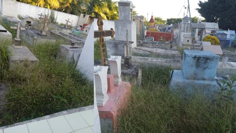 El cementerio es un asco como lo tiene la comuna de Dzidzantún, denuncian