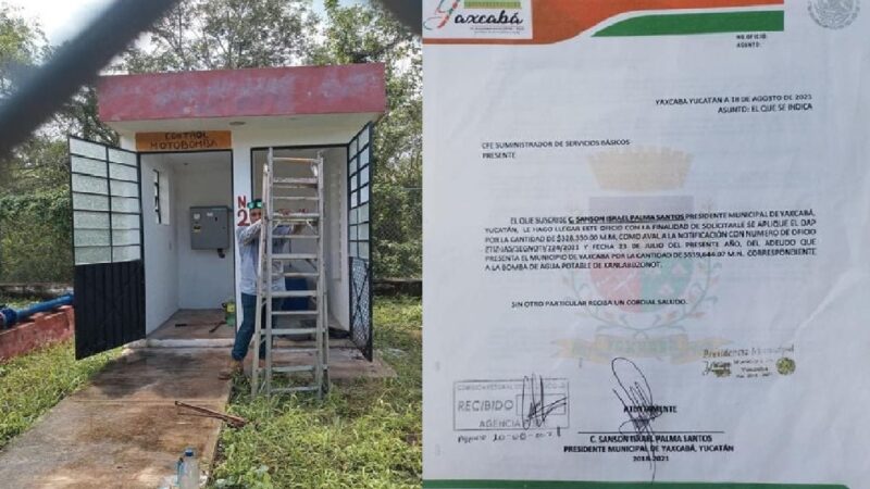 Ex alcalde Sansón Palma le robo energía a la CFE, lo exhiben por la comuna de Yaxcaba