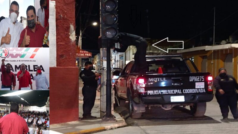 No repara un semáforo quemado, pero si patrocinó un evento del PRI, denuncian motuleños.