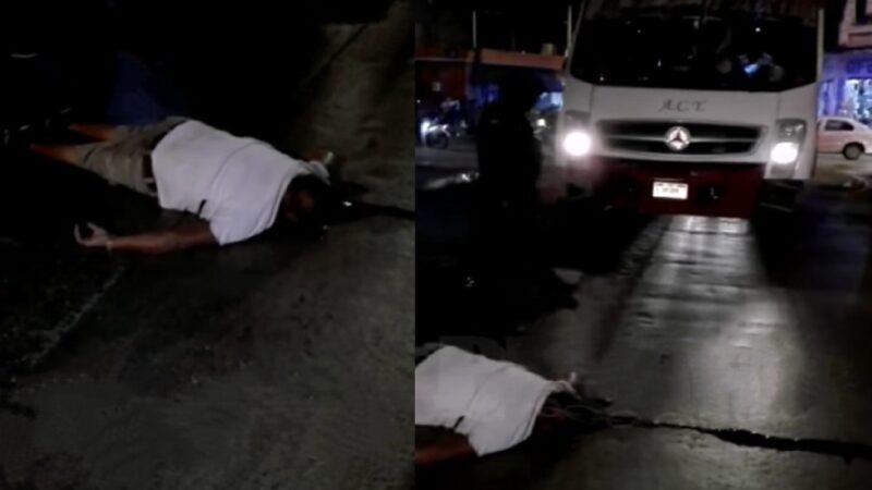 Camionero atropelló y mató a un peatón en el centro de Mérida.