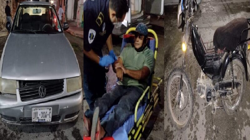 Accidente entre sesentones: atropella a una pareja de motociclistas en Tizimín