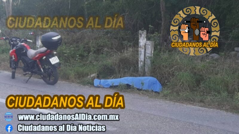 Un motociclista muere de un paro cardiaco cerca del entronque de Baca