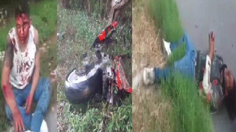 Par de motociclistas se salvaron de morir con su Honda 600 en Progreso