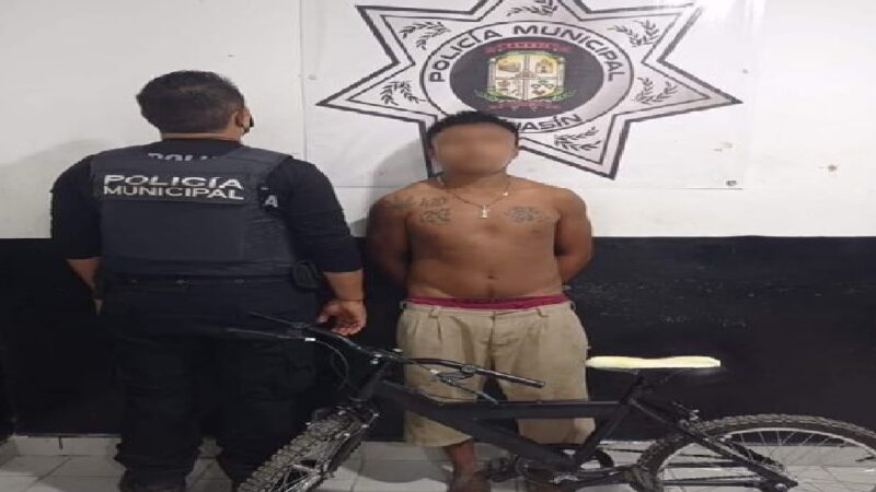 Atrapan en Kanasín a un vándalo cuando se llevaba una bicicleta robada