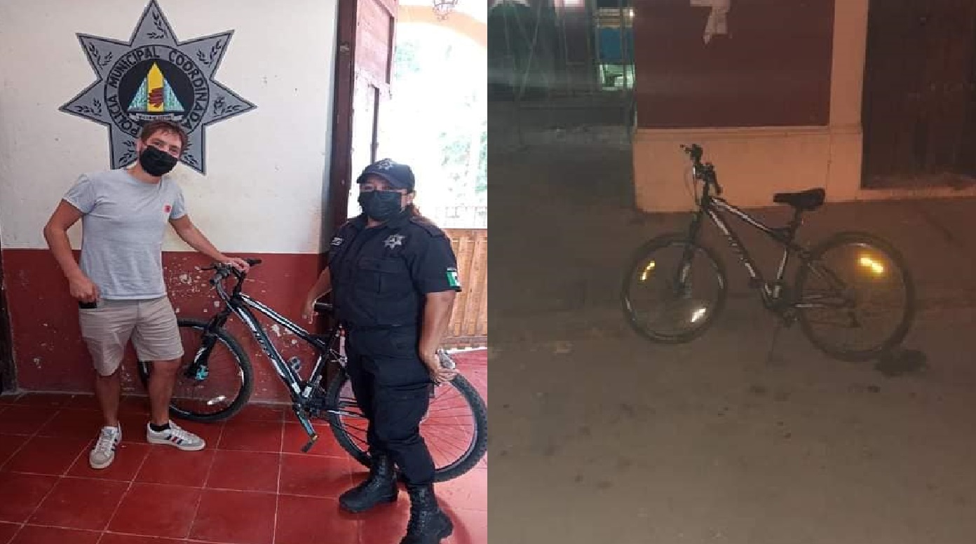 Despistado y olvidado Monfort Alan dejó abandonada su bicicleta en el mercado de Espita
