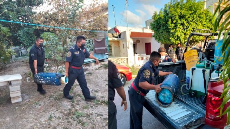 Fuga de gas LP asusta a vecinos de la Francisco I Madero en Progreso