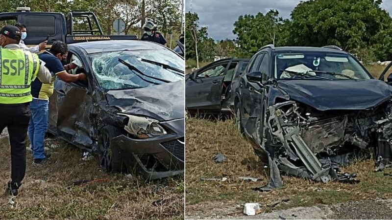 Encontronazo entre dos Mazdas en Real Montejo
