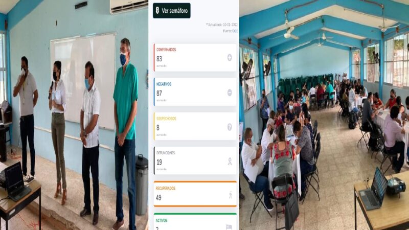 Aumentan los casos de Covid-19 en Dzidzantún, el alcalde sigue con reuniones masivas.