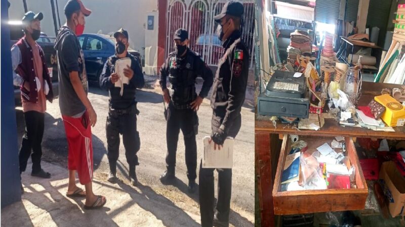 Vándalos robaron 15 mil pesos en una papelería frente a la casa de la alcaldesa de Hunucmá