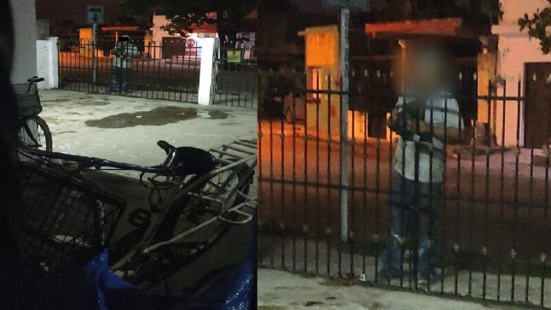 Ladrón intenta robar en una casa y escapa la policía nunca llegó en la Amalia Solórzano