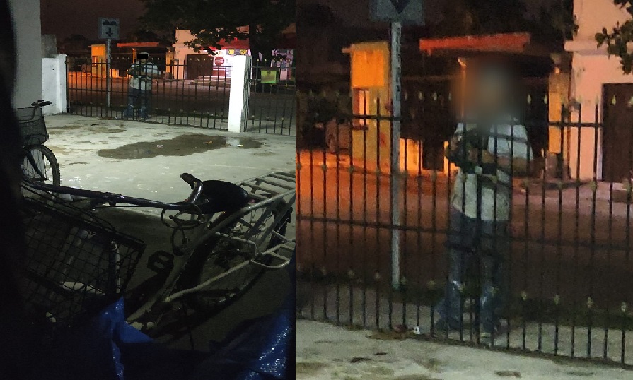 Ladrón intenta robar en una casa y escapa la policía nunca llegó en la Amalia Solórzano