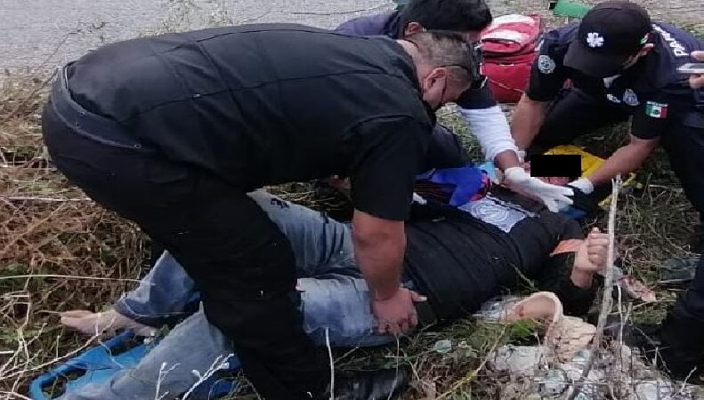 Ebrio motociclista derrapa y se rompe la cabeza en la vía Motul – Kopte