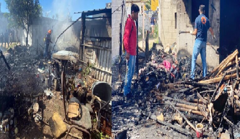 Un Chispazo de un fogón incendia y quema una casa en Oxkutzcab