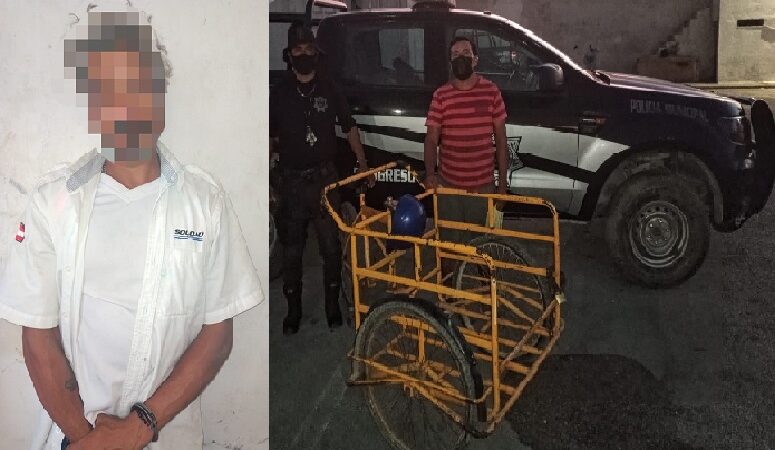 Roba un triciclo, lo detienen, hoy estará libre no levantaron demanda en su contra