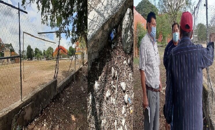 Padres de familia piden la reparación de una barda de la primaria de San Pedro Chacabal