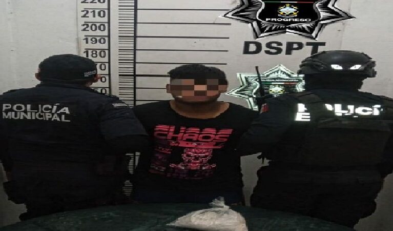 La DSPT de Progreso detuvo a un sujeto con una bolsa de droga Crack