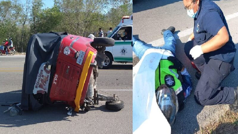 Muere en una clínica el motociclista que choco ayer en el entronque Uci- Motul