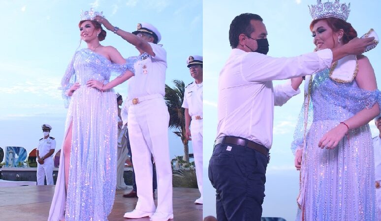 Coronan a Thalía Carrillo Camargo como Reina de la marina 2022 de Progreso