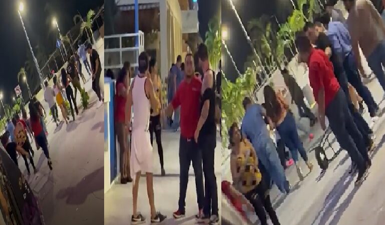 Bar la Gozadera escenario de una batalla campal en el Malecón de Progreso