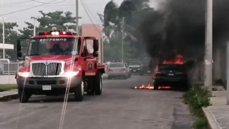 Por un corto circuito se le quemó su Honda en Progreso