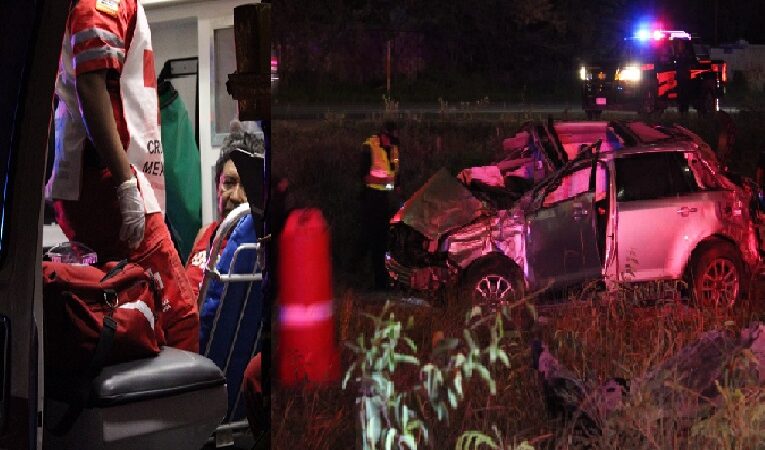 Dos adultos mayores vuelcan y se lesionan en la vía Progreso – Mérida