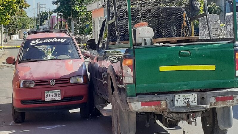 Choca chofer de la comuna de Dzidzantún: le echa la culpa a un viejito imaginario
