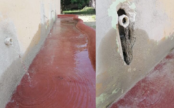 Mientras la policía de Cansahcab duerme cacos robaron las tuberías de una primaria.