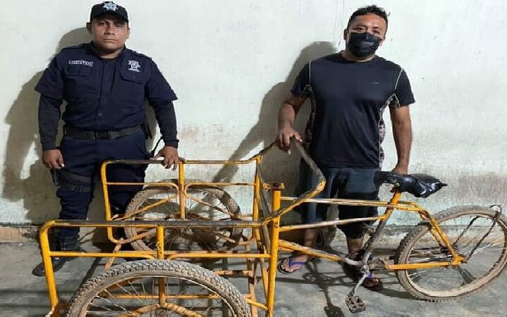 El Cachorro robó un triciclo en Oxkutzcab pero lo descubrieron  