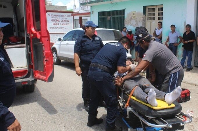 Un motociclista atropelló y lesionó de gravedad a un peatón en Tizimín