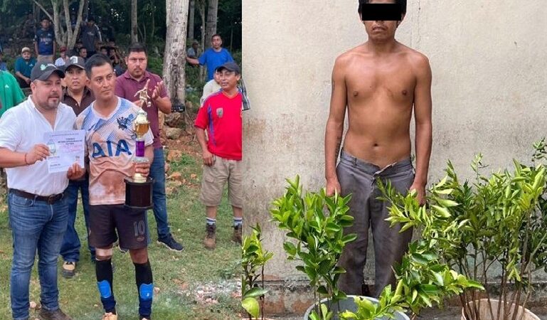 Detienen a un mininarco jugador de futbol de Oxkutzcab