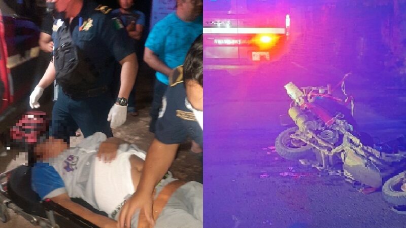 Joven tizimileño halló dentro de la maleza a un motociclista lesionado