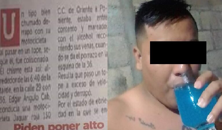 La ley no se aplica para policías ebrios que circulan a exceso de velocidad denuncian en Dzidzantún.