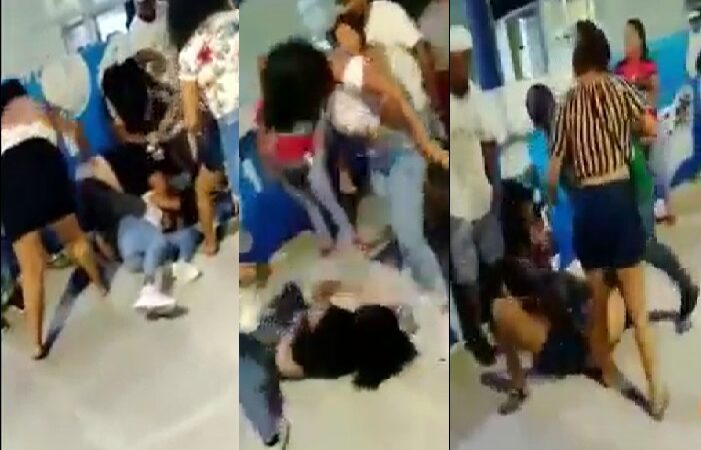 Orgia de golpes entre mujeres ebrias en un bar en el centro de Progreso