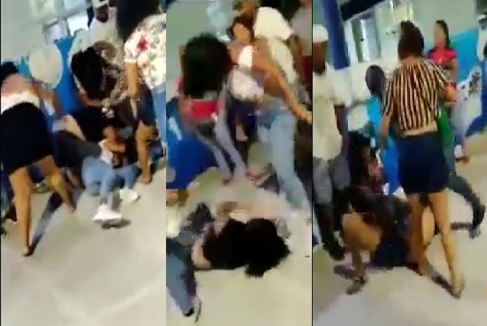 Orgia de golpes entre mujeres ebrias en un bar en el centro de Progreso