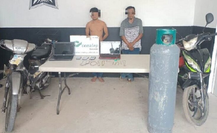 Agentes policiacos detuvieron a dos ladrones de casas y motos en Tizimín