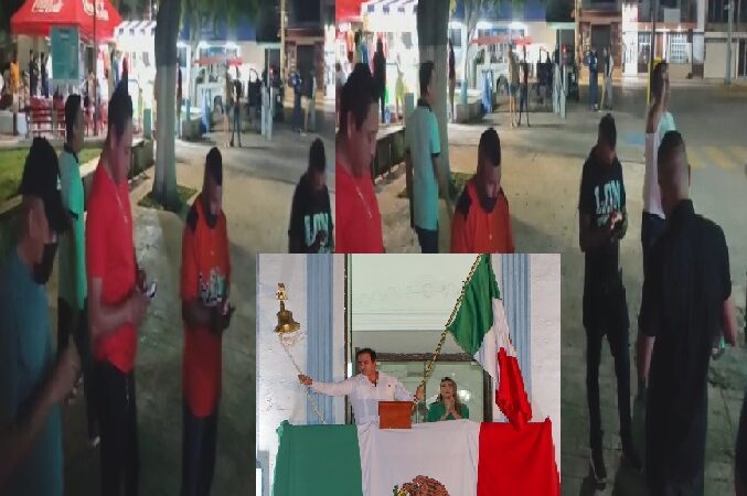 Falta de respeto cívico hacia la bandera mexicana de funcionarios de Progreso
